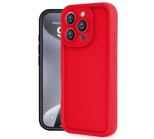 iPhone 16 Pro Kılıf Viera Silikon - Kırmızı iPhone 16 Pro Kılıf Viera Silikon - Kırmızı