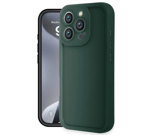 iPhone 16 Pro Kılıf Viera Silikon - Koyu Yeşil iPhone 16 Pro Kılıf Viera Silikon - Koyu Yeşil