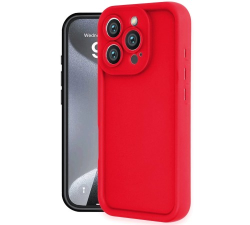 iPhone 16 Pro Max Kılıf Viera Silikon - Kırmızı iPhone 16 Pro Max Kılıf Viera Silikon - Kırmızı