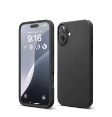 iPhone 16 Kılıf Nano içi Kadife Silikon - Siyah