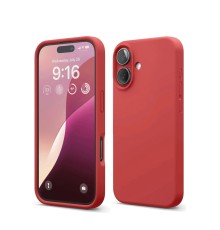 iPhone 16 Kılıf Nano içi Kadife Silikon - Kırmızı