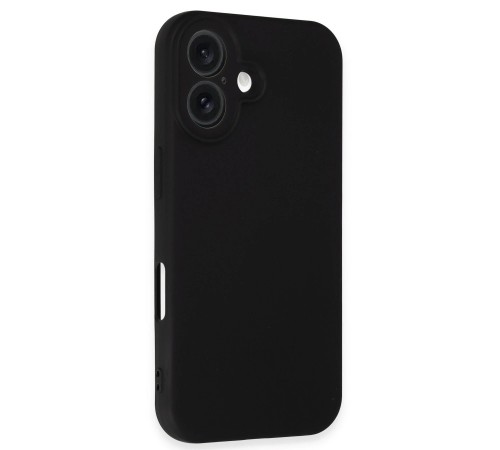 iPhone 16 Plus Kılıf Nano içi Kadife Silikon - Siyah