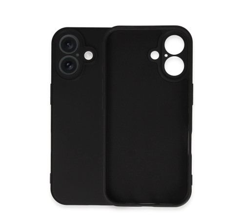 iPhone 16 Plus Kılıf Nano içi Kadife Silikon - Siyah