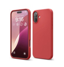iPhone 16 Plus Kılıf Nano içi Kadife Silikon - Kırmızı