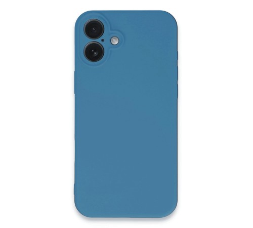 iPhone 16 Plus Kılıf Nano içi Kadife Silikon - Mavi