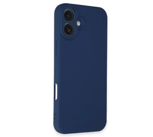 iPhone 16 Plus Kılıf Nano içi Kadife Silikon - Lacivert iPhone 16 Plus Kılıf Nano içi Kadife Silikon - Lacivert