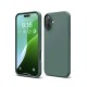 iPhone 16 Plus Kılıf Nano içi Kadife Silikon - Koyu Yeşil