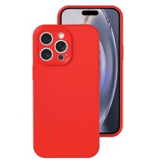 iPhone 16 Pro Kılıf Nano içi Kadife Silikon - Kırmızı