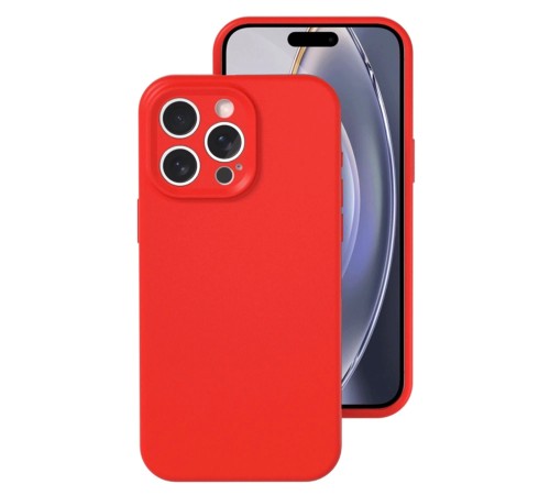 iPhone 16 Pro Kılıf Nano içi Kadife Silikon - Kırmızı