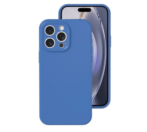 iPhone 16 Pro Kılıf Nano içi Kadife Silikon - Mavi iPhone 16 Pro Kılıf Nano içi Kadife Silikon - Mavi