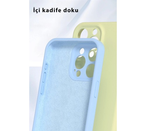 iPhone 16 Pro Kılıf Nano içi Kadife Silikon - Mavi iPhone 16 Pro Kılıf Nano içi Kadife Silikon - Mavi