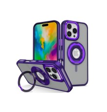 iPhone 16 Pro Max Banza Magsafe Standlı Kapak - Derin Mor