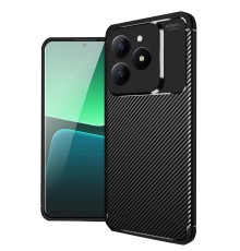 Realme C61 Kılıf Auto Focus Karbon Kapak - Siyah