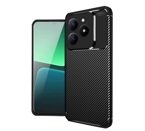Realme C61 Kılıf Auto Focus Karbon Kapak - Siyah Realme C61 Kılıf Auto Focus Karbon Kapak - Siyah