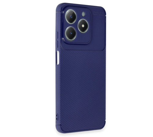 Realme C61 Kılıf Auto Focus Karbon Kapak - Lacivert Realme C61 Kılıf Auto Focus Karbon Kapak - Lacivert