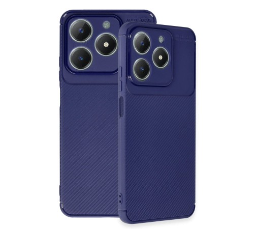 Realme C61 Kılıf Auto Focus Karbon Kapak - Lacivert Realme C61 Kılıf Auto Focus Karbon Kapak - Lacivert