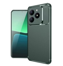 Realme C61 Kılıf Auto Focus Karbon Kapak - Koyu Yeşil