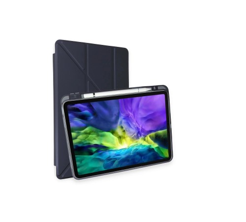 iPad Pro 11 (2024) Kılıf Kalemlikli Mars Tablet Kılıfı - Lacivert