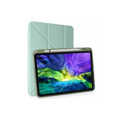 iPad Pro 11 (2024) Kılıf Kalemlikli Mars Tablet Kılıfı - Açık Yeşil iPad Pro 11 (2024) Kılıf Kalemlikli Mars Tablet Kılıfı - Açık Yeşil