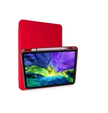 iPad Pro 11 (2024) Kılıf Kalemlikli Mars Tablet Kılıfı - Kırmızı