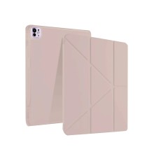 iPad Pro 13 (2024) Kılıf Kalemlikli Mars Tablet Kılıfı - Rose Gold