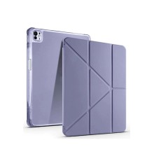 iPad Pro 13 (2024) Kılıf Kalemlikli Mars Tablet Kılıfı - Lila
