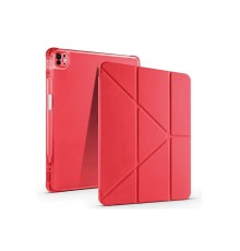 iPad Pro 13 (2024) Kılıf Kalemlikli Mars Tablet Kılıfı - Kırmızı