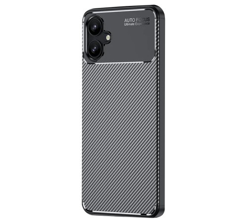 Samsung Galaxy A06 Kılıf Auto Focus Karbon Kapak - Siyah