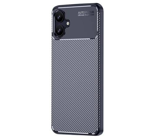 Samsung Galaxy A06 Kılıf Auto Focus Karbon Kapak - Lacivert