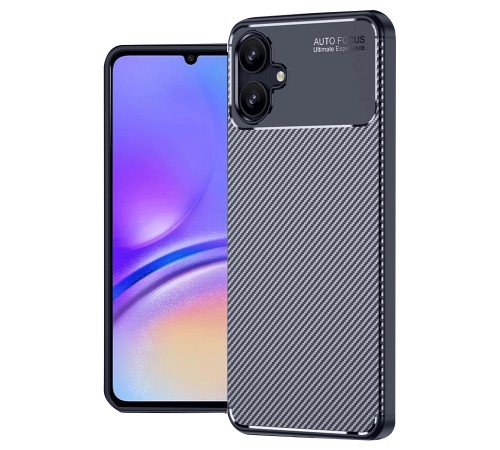 Samsung Galaxy A06 Kılıf Auto Focus Karbon Kapak - Lacivert
