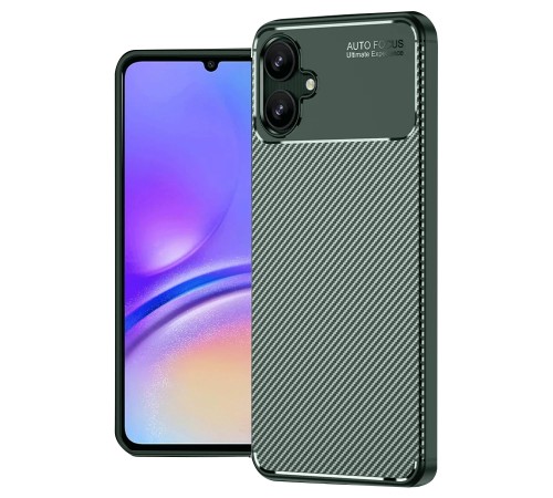 Samsung Galaxy A06 Kılıf Auto Focus Karbon Kapak - Koyu Yeşil