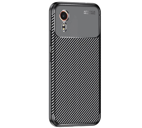Samsung Galaxy XCover 7 Kılıf Auto Focus Karbon Kapak - Siyah Samsung Galaxy XCover 7 Kılıf Auto Focus Karbon Kapak - Siyah