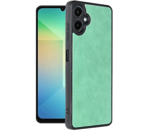 Samsung Galaxy A06 Kılıf Aras Deri Kapak - Koyu Yeşil Samsung Galaxy A06 Kılıf Aras Deri Kapak - Koyu Yeşil