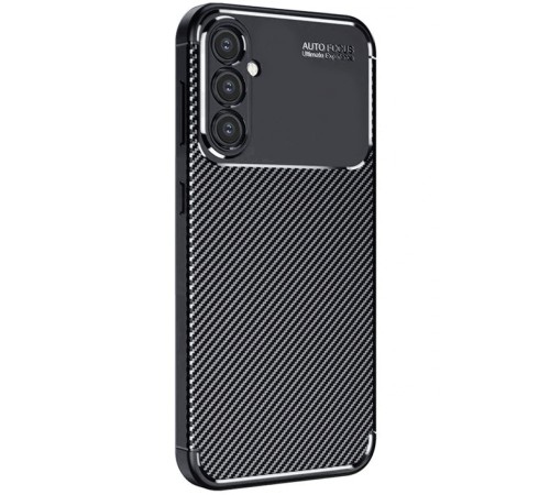 Samsung Galaxy A16 5G Kılıf Auto Focus Karbon Kapak - Siyah Samsung Galaxy A16 5G Kılıf Auto Focus Karbon Kapak - Siyah