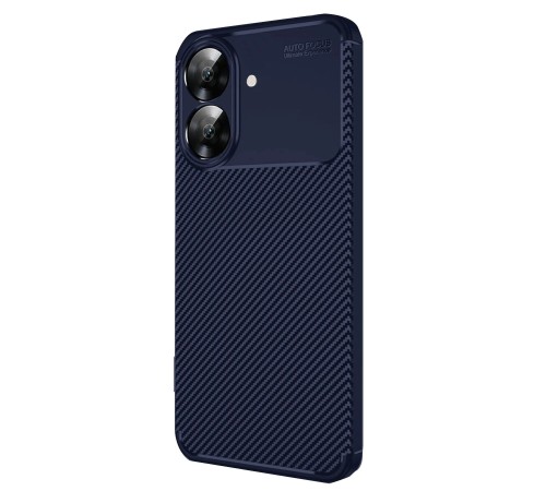 Realme Note 60 Kılıf Auto Focus Karbon Kapak - Lacivert Realme Note 60 Kılıf Auto Focus Karbon Kapak - Lacivert