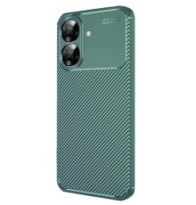 Realme Note 60 Kılıf Auto Focus Karbon Kapak - Koyu Yeşil