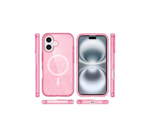 iPhone 16 Plus Kılıf Glow Magsafe Kapak - Pembe iPhone 16 Plus Kılıf Glow Magsafe Kapak - Pembe