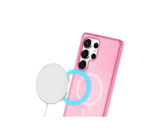 Samsung Galaxy S24 Ultra Kılıf Glow Magsafe Kapak - Pembe Samsung Galaxy S24 Ultra Kılıf Glow Magsafe Kapak - Pembe