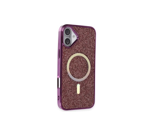 iPhone 16 Kılıf Diamond Magsafe Kapak - Derin Mor iPhone 16 Kılıf Diamond Magsafe Kapak - Derin Mor