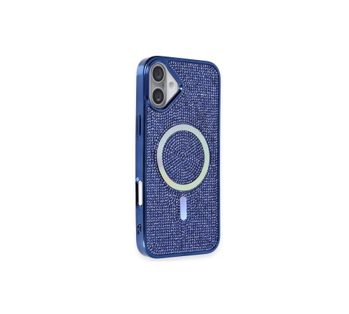 iPhone 16 Kılıf Diamond Magsafe Kapak - Lacivert iPhone 16 Kılıf Diamond Magsafe Kapak - Lacivert