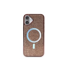 iPhone 16 Kılıf Diamond Magsafe Kapak - Pembe
