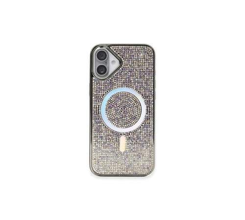 iPhone 16 Plus Kılıf Diamond Magsafe Kapak - Rainbow iPhone 16 Plus Kılıf Diamond Magsafe Kapak - Rainbow