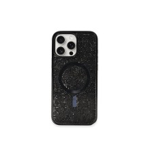 iPhone 16 Pro Kılıf Diamond Magsafe Kapak - Siyah