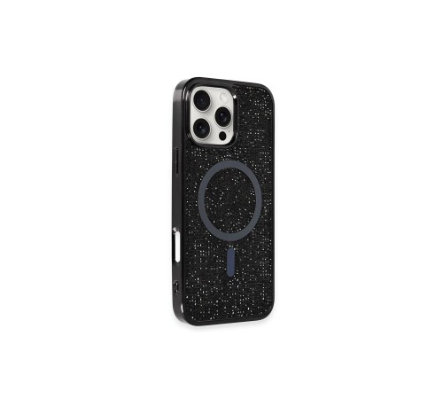iPhone 16 Pro Kılıf Diamond Magsafe Kapak - Siyah iPhone 16 Pro Kılıf Diamond Magsafe Kapak - Siyah