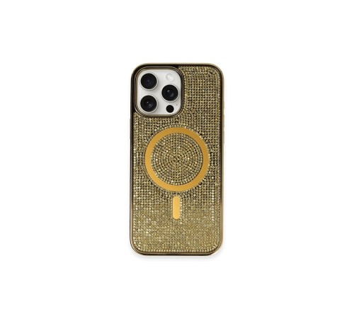 iPhone 16 Pro Kılıf Diamond Magsafe Kapak - Gold iPhone 16 Pro Kılıf Diamond Magsafe Kapak - Gold