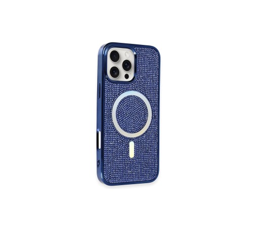 iPhone 16 Pro Kılıf Diamond Magsafe Kapak - Lacivert iPhone 16 Pro Kılıf Diamond Magsafe Kapak - Lacivert
