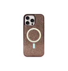 iPhone 16 Pro Kılıf Diamond Magsafe Kapak - Pembe