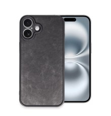 iPhone 16 Plus Kılıf Aras Deri Kapak - Siyah