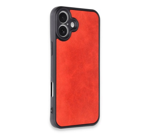 iPhone 16 Plus Kılıf Aras Deri Kapak - Kırmızı iPhone 16 Plus Kılıf Aras Deri Kapak - Kırmızı