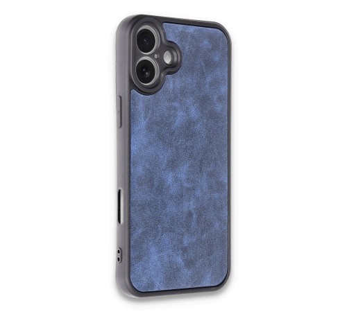iPhone 16 Plus Kılıf Aras Deri Kapak - Lacivert iPhone 16 Plus Kılıf Aras Deri Kapak - Lacivert